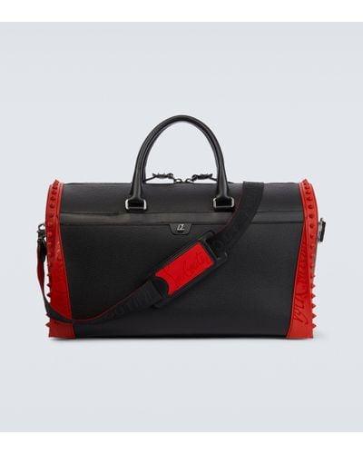 Christian Louboutin Sneakender Spiked Leather Duffel Bag - Red
