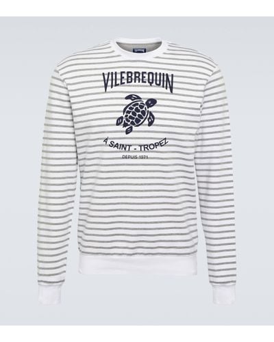 Vilebrequin Sweat-shirt Jorasses en coton melange - Blanc