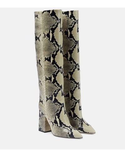 Paris Texas Anja Snake-print Leather Knee-high Boots - Multicolor