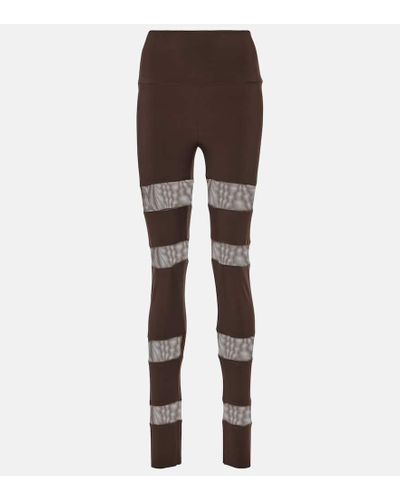 Norma Kamali High-Rise Leggings aus Jersey - Braun