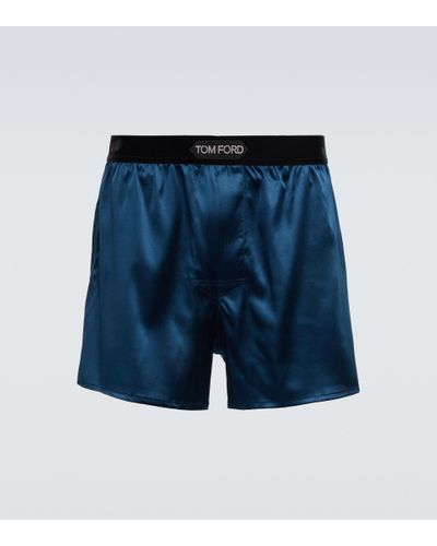 Tom Ford Boxershorts aus einem Seidengemisch - Blau