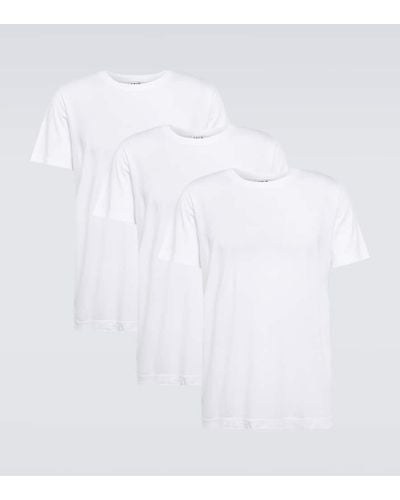 CDLP Set aus drei T-Shirts aus Jersey - Weiß