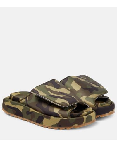 Gia Borghini Gia 1 Uni Camouflage Slides - Brown