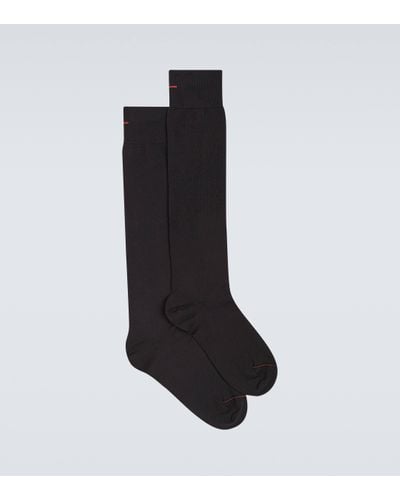 Loro Piana Everyday Cotton And Silk Socks - Black