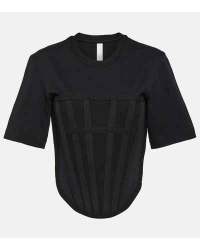Dion Lee T-shirt en coton - Noir