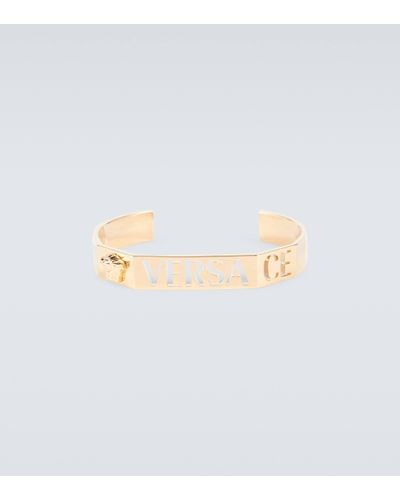 Versace Bracelet jonc a logo - Blanc