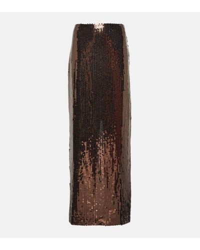 ‎Taller Marmo Eva Sequined Maxi Skirt - Brown