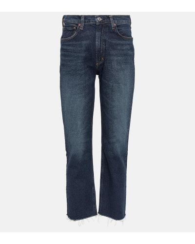 Citizens of Humanity High-Rise Cropped Jeans Daphne - Blau