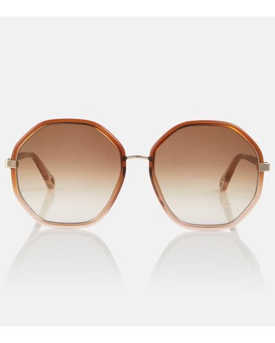 Chloé Chloe Franky Oversized Sunglasses - Brown