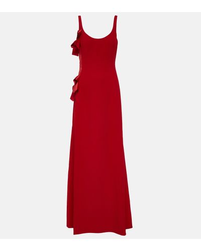 Giambattista Valli Lace-trimmed Crepe Gown - Red