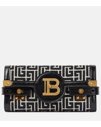 Balmain Clutch B-Buzz 23 in jacquard - Nero