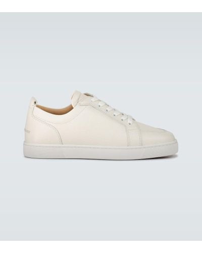 Christian Louboutin Rantulow Leather Sneakers - White