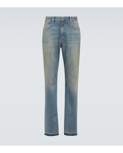Givenchy Jeans rectos en denim lavado - Azul
