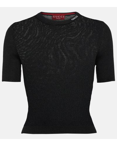 Gucci Jersey de lana y seda - Negro