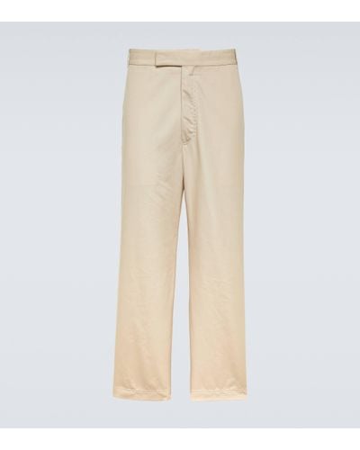 Thom Browne Straight Trousers - Natural