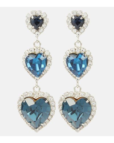 Jennifer Behr Pendientes Hartley con cristales - Azul