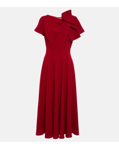 ROKSANDA Luna Crepe Midi Dress - Red