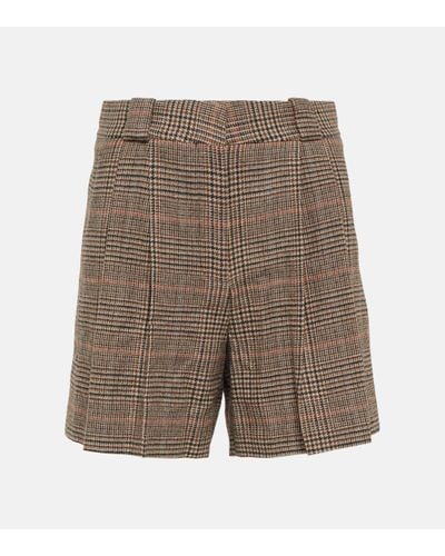 Blazé Milano Pleated High-rise Shorts - Brown