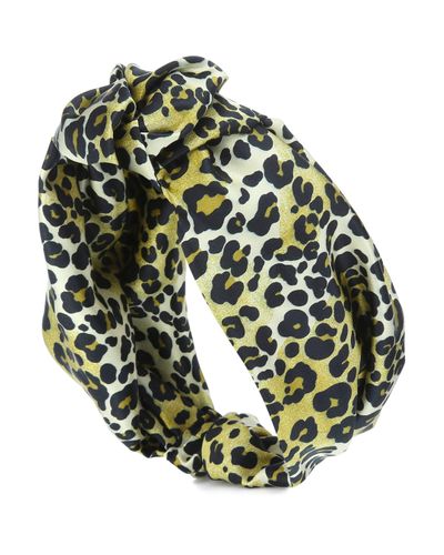 Jennifer Behr Marin Leopard Stretch-silk Headband - Multicolour