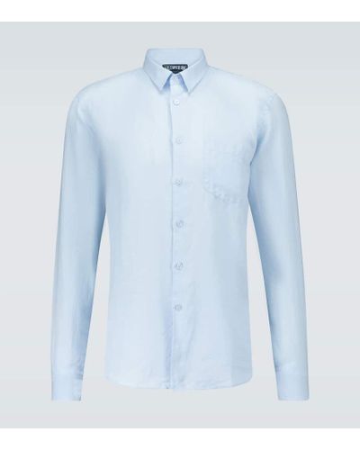 Vilebrequin Camisa Caroubis de lino - Azul