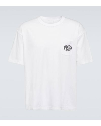 Visvim T-shirt P.H.V. in cotone e seta - Bianco