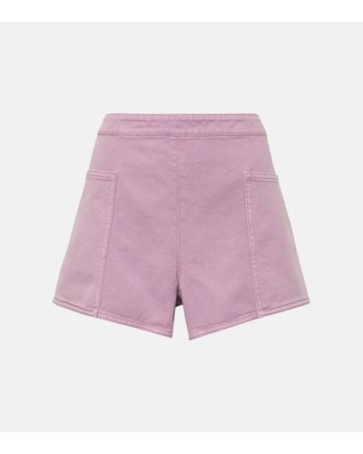 Max Mara Alibi Cotton Drill Shorts - Pink