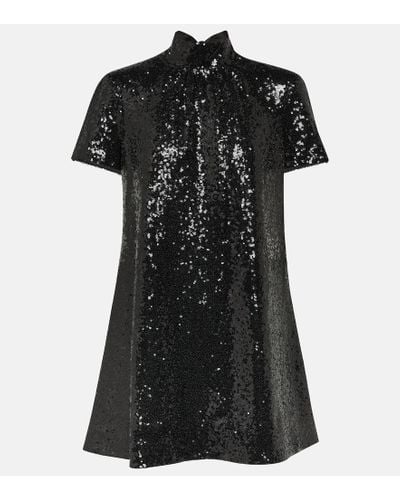 STAUD Mini Ilana Sequined Minidress - Black