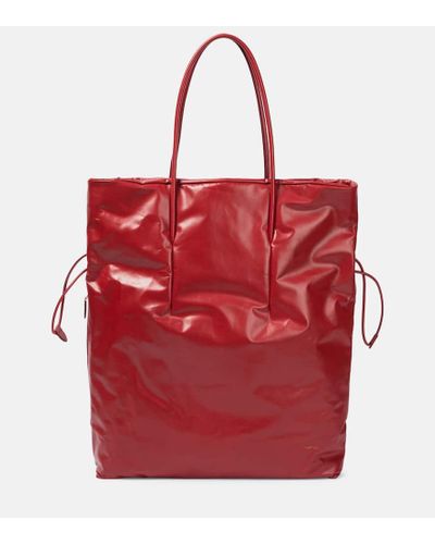 The Row Borsa Polly in pelle - Rosso