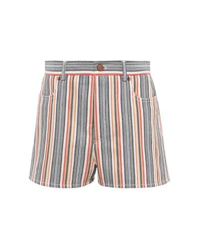 See By Chloé Striped Denim Shorts - Multicolor
