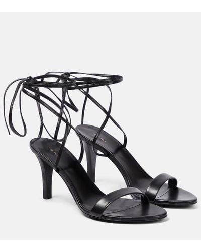 The Row Maud Leather Sandals - Black