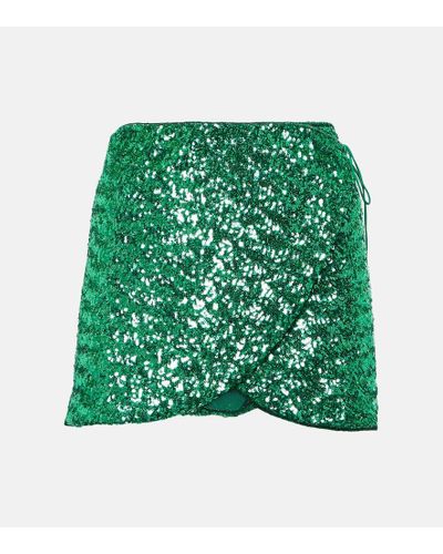 Oséree Sequined Miniskirt - Green