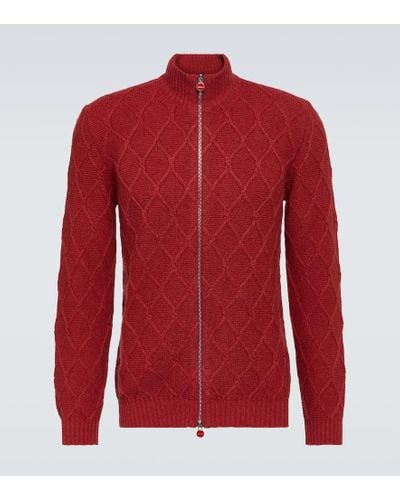 Kiton Cashmere Blouson Jacket - Red