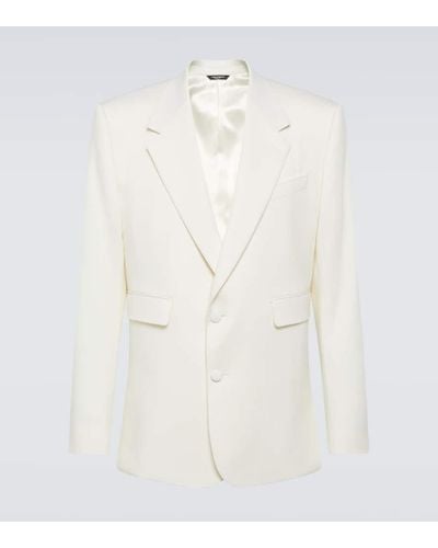 Dolce & Gabbana Single-breasted Wool Blazer - White