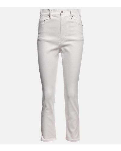 Ami Paris High-rise Straight Jeans - White