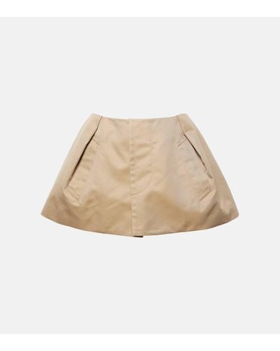 Sacai Cotton-blend Gabardine Shorts - Natural