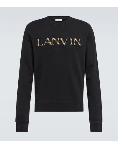 Lanvin Besticktes Sweatshirt aus Baumwolle - Schwarz