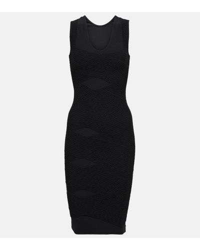 Wolford Shaping Plisse Knit Midi Dress - Black