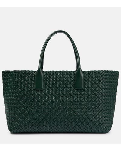 Bottega Veneta Cabat Medium Leather Tote Bag - Green