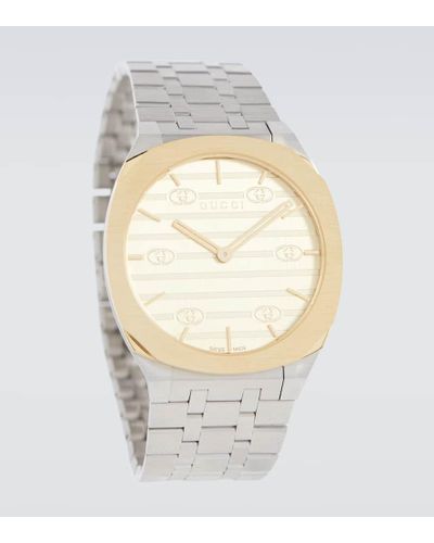 Gucci Ya163405 25h 18ct Yellow Gold-plated Stainless-steel Quartz Watch - Metallic