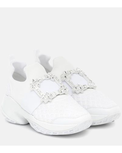 Roger Vivier Sneakers Viv' Run Strass Buckle - Bianco