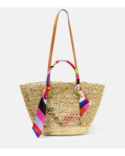 Emilio Pucci Straw Tote Bag - Multicolour
