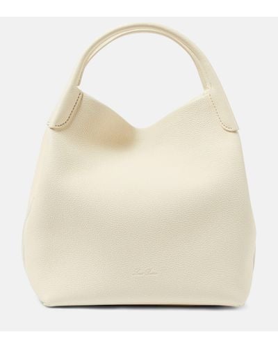 Loro Piana Sac Bale Large en cuir - Neutre