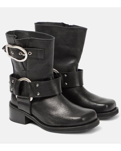 Dorothee Schumacher Embellished Leather Ankle Boots - Black