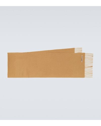 Acne Studios Fringed Wool Scarf - Natural