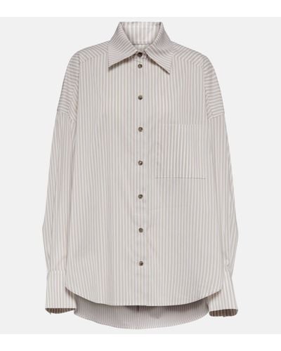 The Mannei Bilbao Striped Cotton-blend Shirt - White