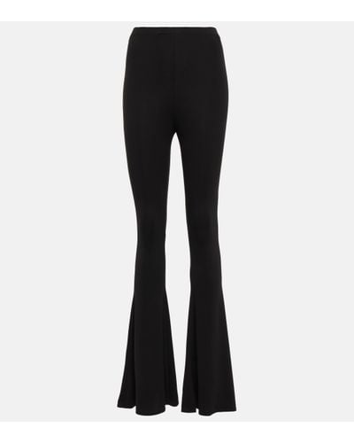 Magda Butrym High-rise Jersey Flared Trousers - Black