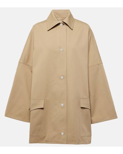 Totême Oversized Cotton Twill Jacket - Natural