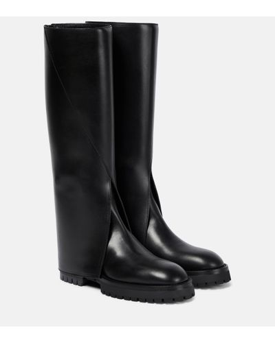 Ann Demeulemeester Jay 50 Detachable-cuff Leather Boots - Black