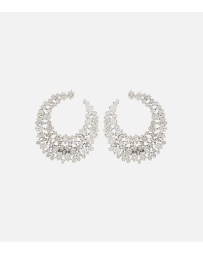 Suzanne Kalan Boucles d'oreilles en or blanc 18 ct et diamants