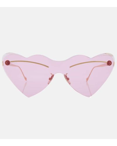 Loewe Paula's Ibiza Herzfoermige Sonnenbrille - Pink